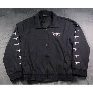 Vintage Brooks And Dunn Jacker Mens Size XL Black Full Zip Lightweight Western